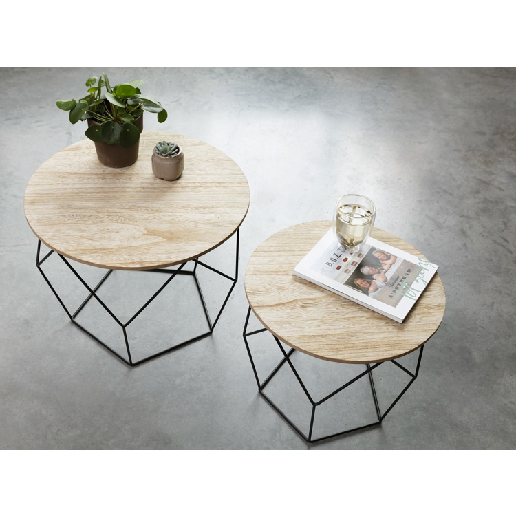 Lifa Living-Set van 2 Geometrische Bijzettafels Gustav-Decoratie-HomeHaves