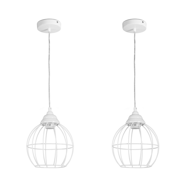 HomeHaves Mascot 2x Hanglamp Lund Wit