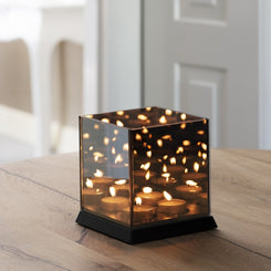 Lifa Living-Candle Light Mirror Glass Zwart-HomeHaves