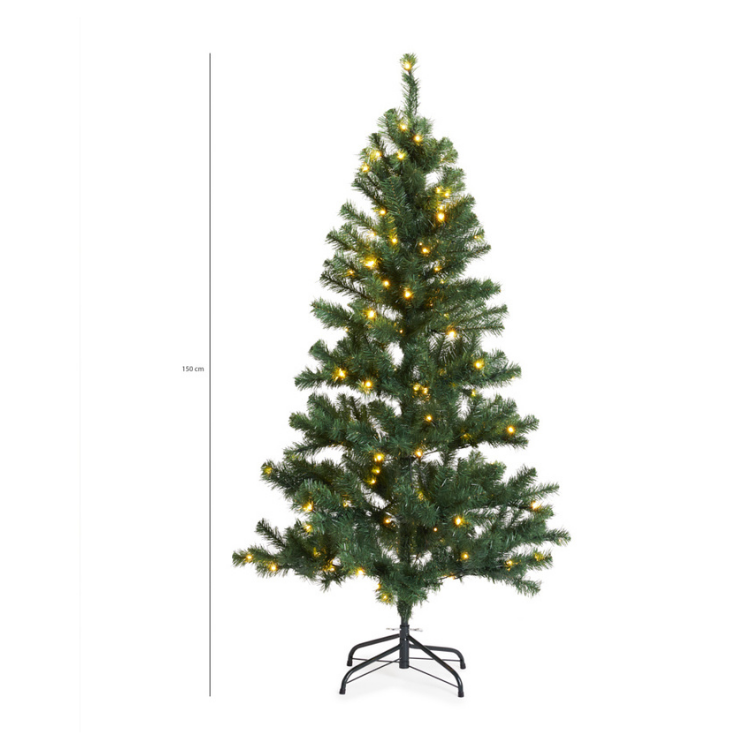 HomeHaves 150 cm Mascot Kunst Kerstboom met verlichting
