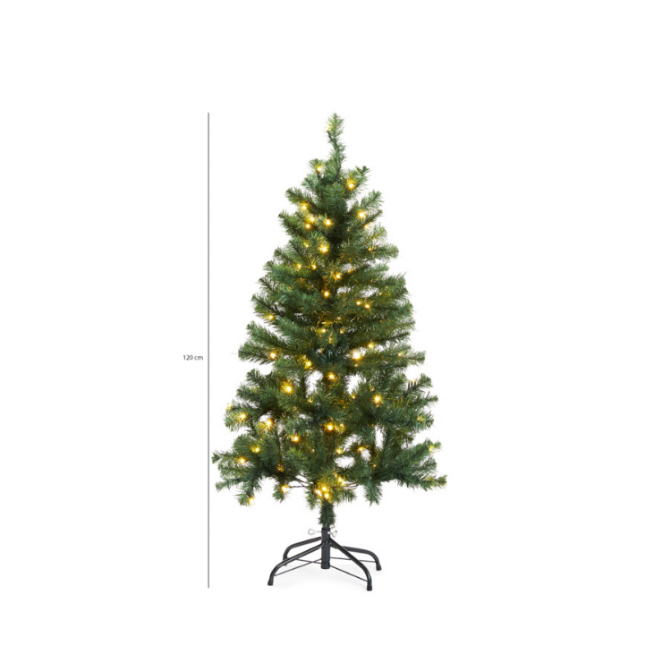 HomeHaves 120 cm Mascot Kunst Kerstboom met verlichting